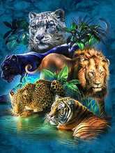 Charger l'image dans la galerie, Kit Point de Croix Famille de félins