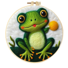 Charger l'image dans la galerie, Kit punch needle chats, grenouilles et colibri