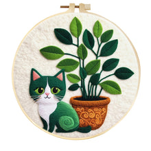 Charger l'image dans la galerie, Kit punch needle chats, grenouilles et colibri