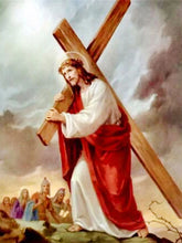 Charger l'image dans la galerie, Kit Broderie Diamant Jésus porte sa croix