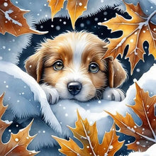 Charger l'image dans la galerie, Kit Point de Croix Chiot dans la neige