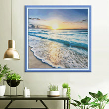 Charger l'image dans la galerie, Kit Point de Croix La mer et son soleil couchant