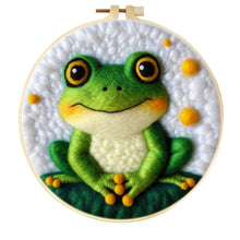 Charger l'image dans la galerie, Kit punch needle chats, grenouilles et colibri