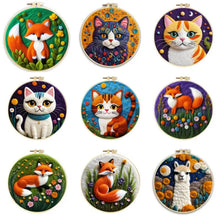 Charger l'image dans la galerie, Kit punch needle chats, renards...