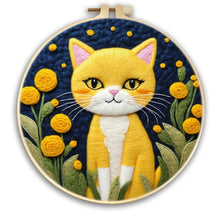 Charger l'image dans la galerie, Kit punch needle chats, grenouilles et colibri