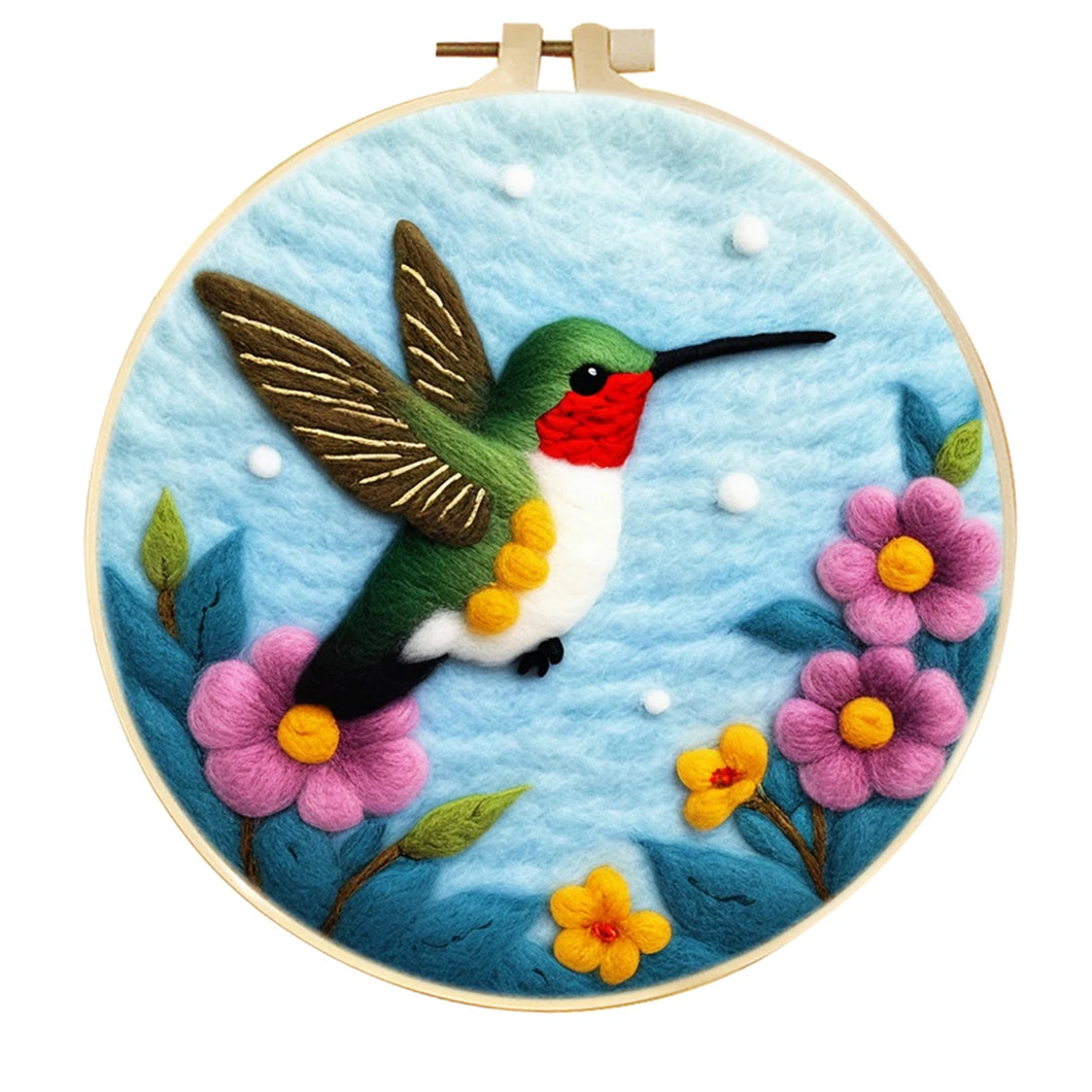 Kit punch needle chats, grenouilles et colibri