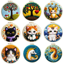 Charger l&#39;image dans la galerie, Kit punch needle chats et autres
