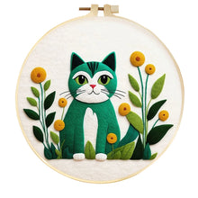 Charger l&#39;image dans la galerie, Kit punch needle chats, grenouilles et colibri

