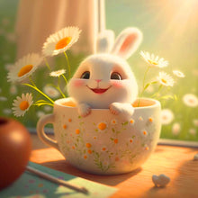 Charger l&#39;image dans la galerie, Lapin dans une tasse sourire
