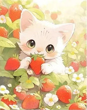 Charger l&#39;image dans la galerie, Kit Point de Croix Chat et fraises
