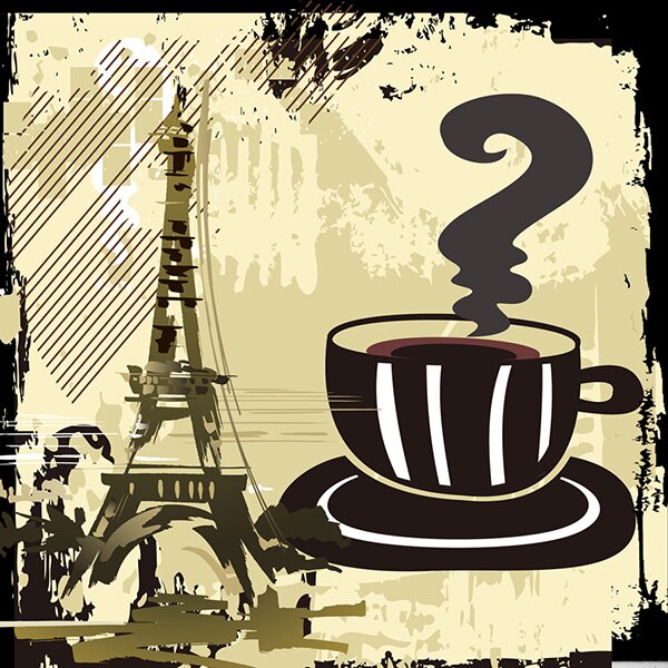 Café et tour Eiffel