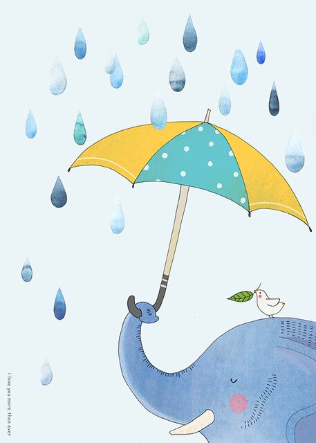 Elephant avec son parapluie 3