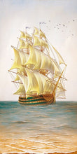 Charger l&#39;image dans la galerie, Grand voilier sur la mer
