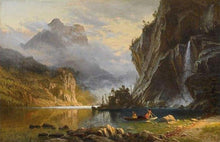 Charger l&#39;image dans la galerie, Lac, montagne et nuages
